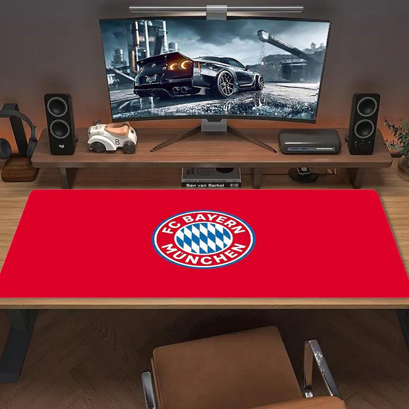 Tappetino per Mouse Colore FC Bayern Monaco Grande Cuscino per Tavolo da Gioco Antiscivolo Laptop Tablet Mousepad Grande Tappetino XXL Mini PC Playmat Con Bordo Lock
