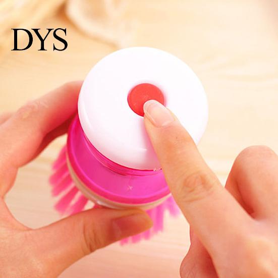 Dish Brush with Soap Dispenser Cleaning Plastic Dishwashing Good Grip Pot Household Supplies