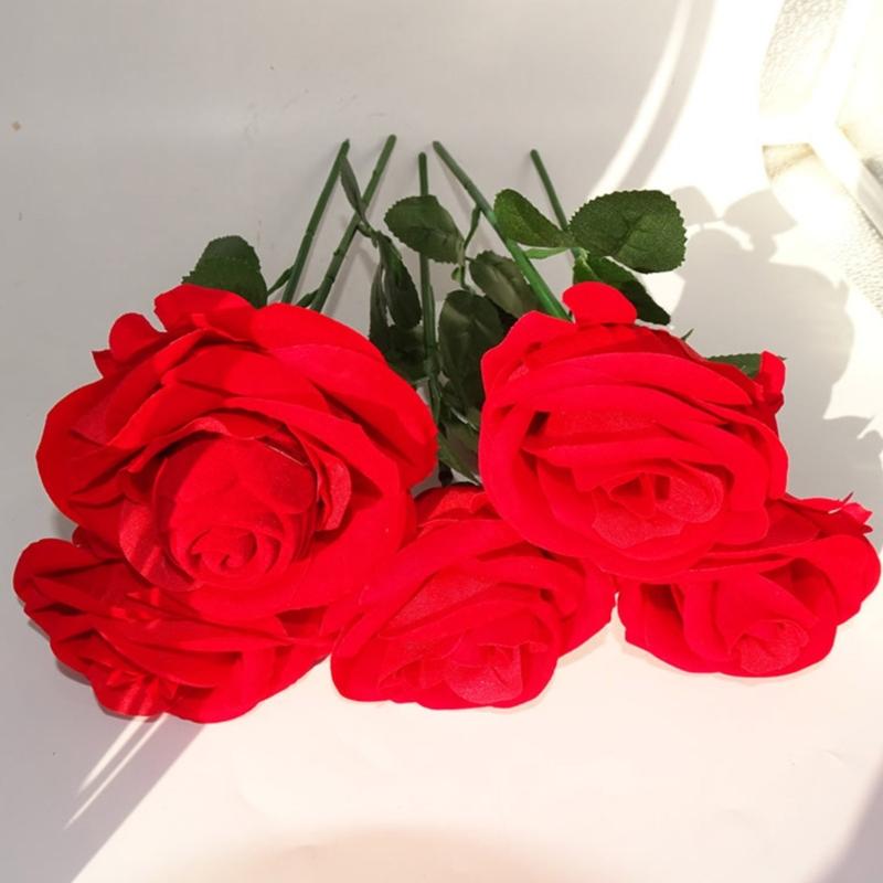 Unique Rose Flower Ring Holder Floral Engagement Ring Box Valentine's Day Gift Jewelry Gift Box for Proposal Ring