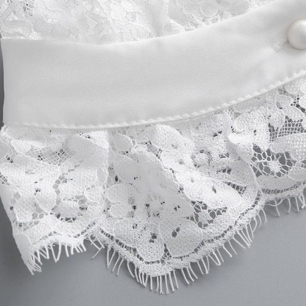 Sweet Fake Lace Collar Exquisite Lace Neckline Simple Detachable Lapel Collar  Women/girls