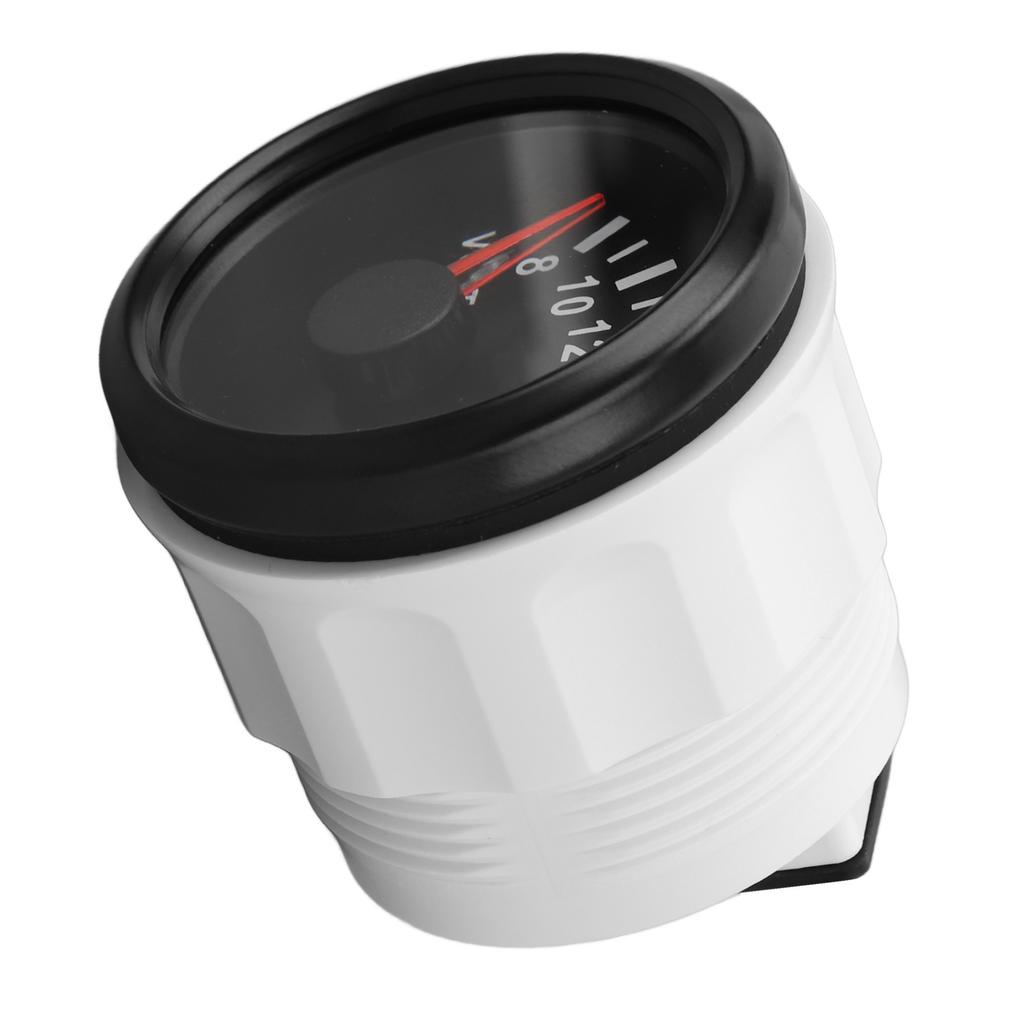 52MM Boat Voltmeter DC9 To 32V Pointer Voltage Gauge with Colorful Backlight for RVs Yachts Fishing Boats Ships Black