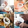 LED Magnifying Lamp Metal Swing Arm Magnifier Lamp - Stepless Dimming 3 Color Modes 5X Magnification Adjustable