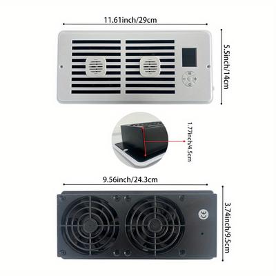 Home Intelligent Silent Fan with Aromatherapy Duct Booster, Intelligent Constant Temperature Control Ventilation Fan Booster