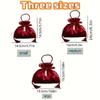 10pcs Red Drawstring Bags for Candies Featuring Pearls and Tassels for Wedding Birthdays Holiday Parties Banquets Gift Packaging