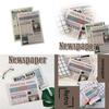2pcs English Newspaper Vintage Style Photography Background Props Shooting