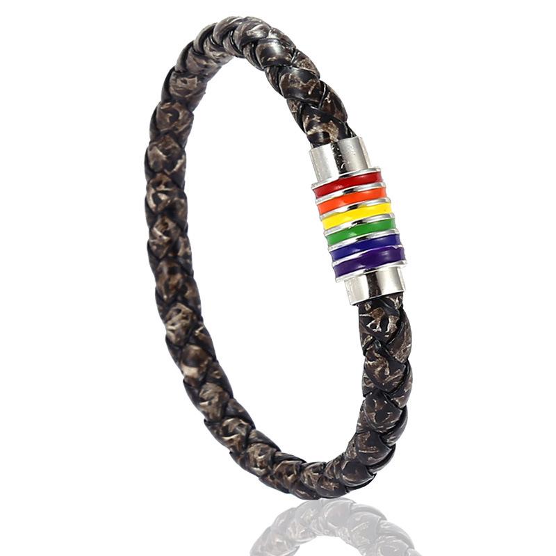 Neues Europäisch-Amerikanisches Mode Buntes Leder Magnetisches Armband