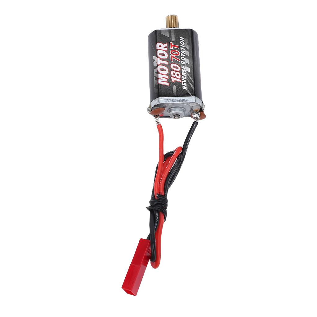   High Strength 180 Brushed Motor JST Female Plug 70T, Low Noise Brushed Motor with 11T Gear for 1Celsius24 1Celsius18 Scale Model Cars, Convenient to