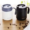 Wide-mouthed Insulated Cup Solid-color Thermos Cup Portable Coffee Cup  Car