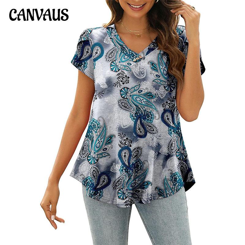 

Летняя женская футболка с принтом, рубашка с коротким рукавом и v-образным вырезом, футболка