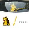 Car Stickers 3D Creative Cartoon Cat Moving Tail Paws Auto Rear Windshield Vehicle Window Wiper Decal Styling Decoration