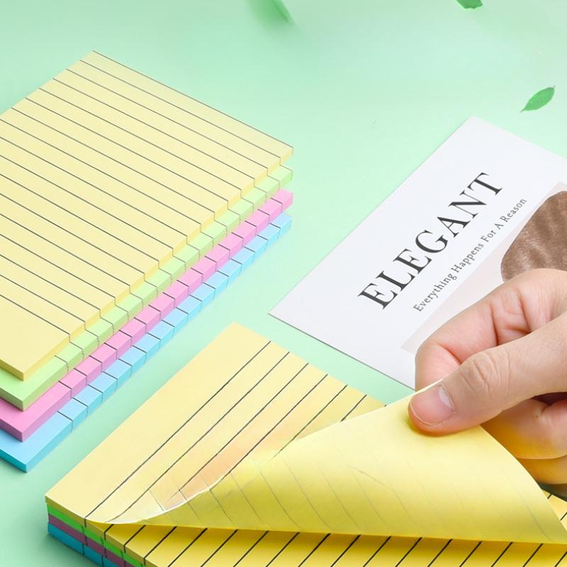 100/200 Pages of Horizontal Line Sticky Notes Paper Notebooks Large Student Office Sticky Notes Notebook Notes Article Summary