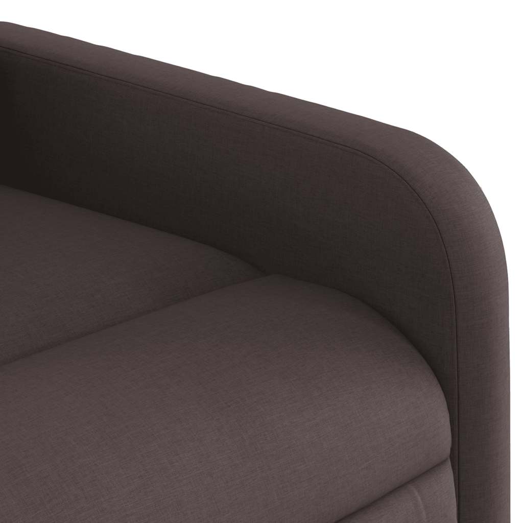 Massage Chair Dark Brown Fabric