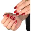 Uñas Postizas Rojas Ojo de Gato Brillantes de Nailon de Lujo para Mujer | Kit Reutilizable de Extensiones de Uñas Artificiales Falsas con Pestañas Adhesivas y Pegamento para Uñas | Adhesivas