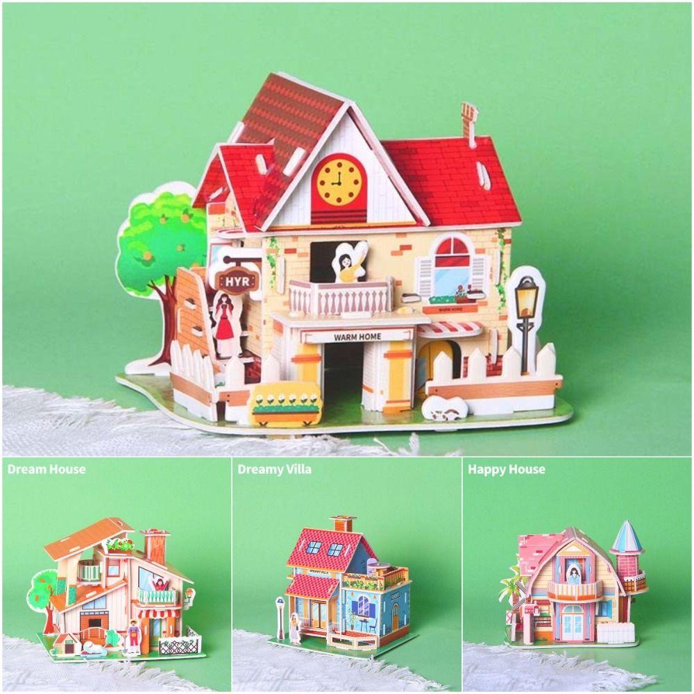 

Assembly Building Blocks 3D Castle Building Block Toy DIY House Model Puzzle Kindergarten