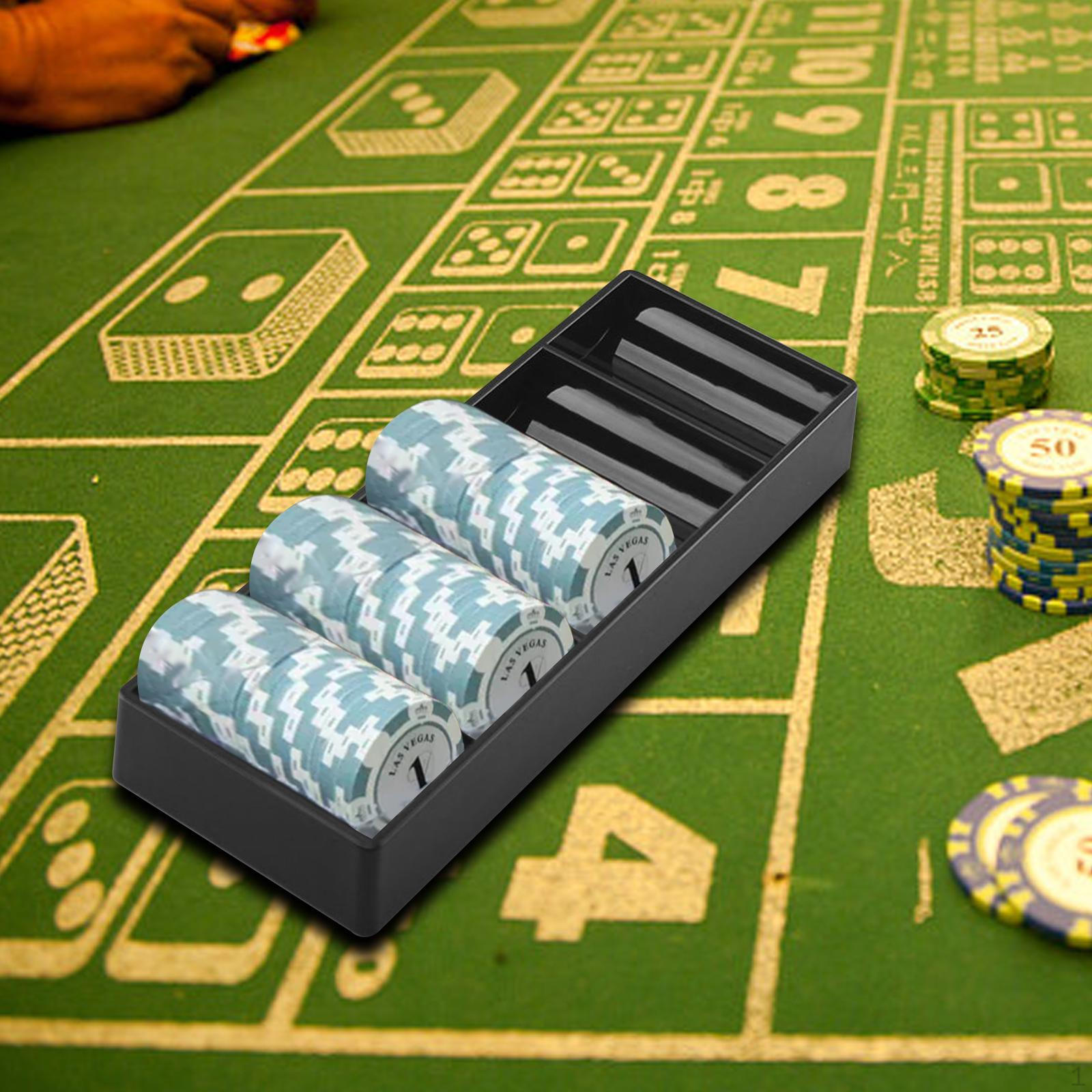 Акриловый лоток на 100 жетонов многофункциональный кейс для хранения игр штабелируемый Black Without Lid 768₽