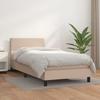 Vidaxl Letto Continentale Con Materasso, Cappuccino, Ecopelle 80X200 Cm