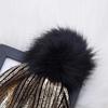 Hot Gold Silver Beanies Woolen Hat Female Autumn Winter Students Warm Woolen Knit Hat Reflective Beanies