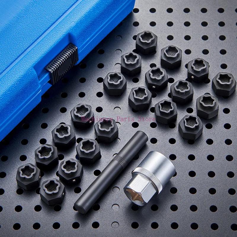 For BMW Tire Anti-theft Screw Removal Tool Anti-theft Screw Sleeve 22 Sets Auto Repair Tool