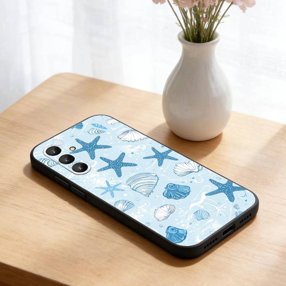 

Colorful Marine Organism Phone Case For Samsung Galaxy A73,A21s,A22,A31,A52,A53,A71,A41Soft Black Shell Samsung a71 4g