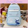 Youthful Nylon Backpack For Teens With Letter Printing And Cat Ear Design