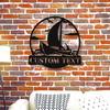 Exclusive Custom Metal Sailboat Wall Art Geometric Decor