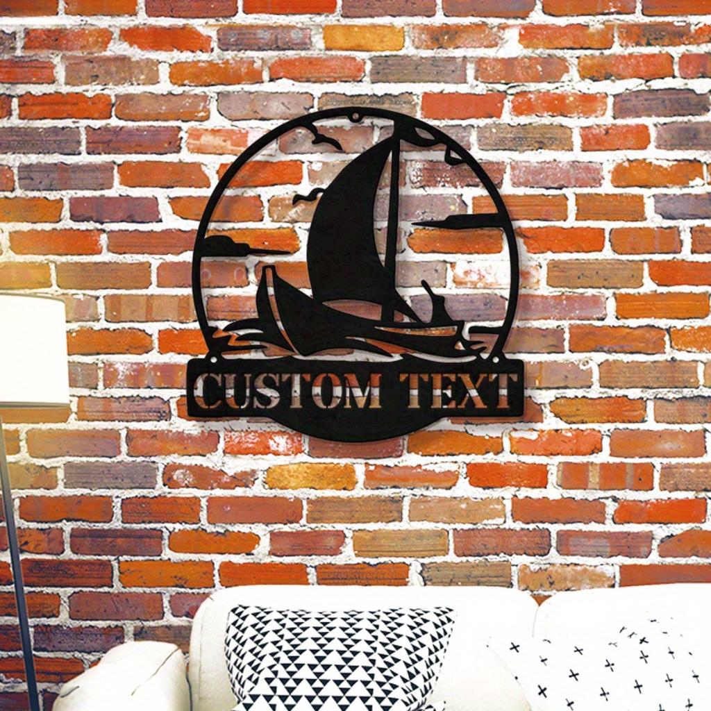 Exclusive Custom Metal Sailboat Wall Art Geometric Decor
