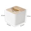 Quadratische, verdickte Taschentuchbox im europäischen Stil mit Deckel, für den Haushalt, Wohnzimmer, kreative Serviettenbox mit Deckel, Pumpbox, Aufbewahrungsbox aus Holz