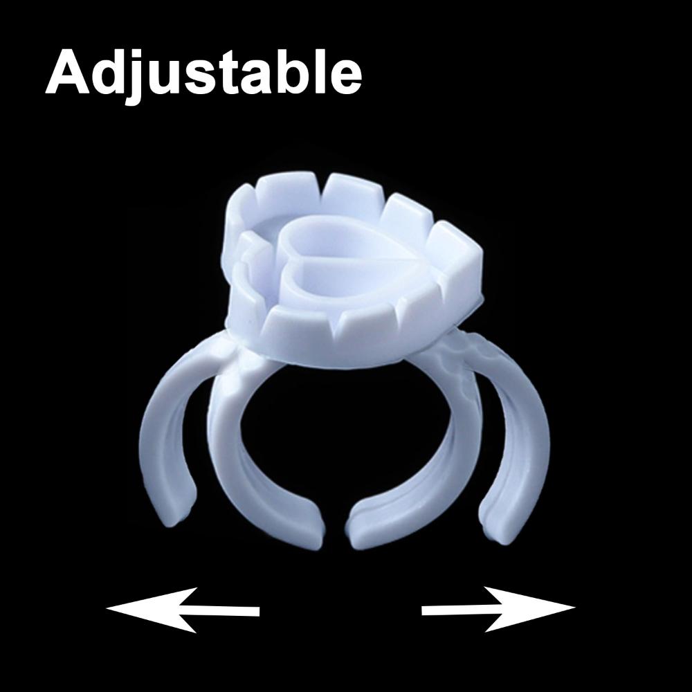 Fächerförmige Plastik-Wimpernverlängerungs-Einweg-Klebetassen Wimpernkleber Kleberinge