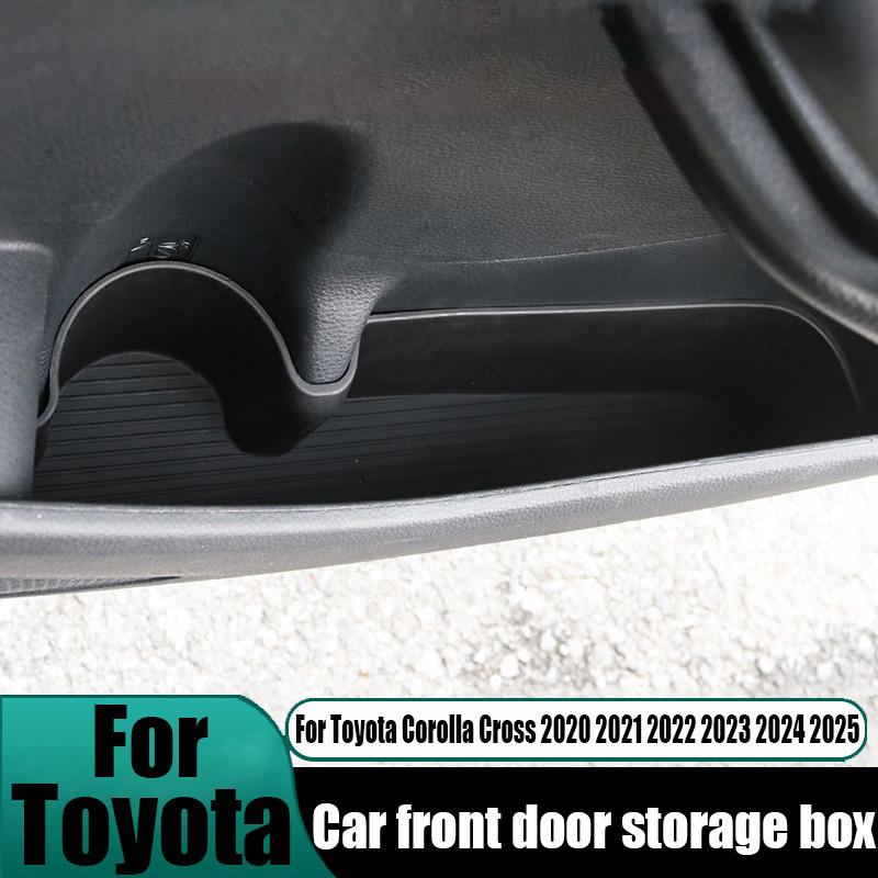 For Toyota Corolla Cross     2024 2025 car front door storage box TPE storage pad car storage modification parts