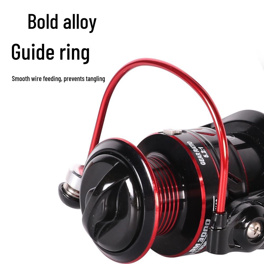 Full Metal Spool Spinning Reel for Sea, Lure, and Rock Fishing - Long Cast Black Bass Reel