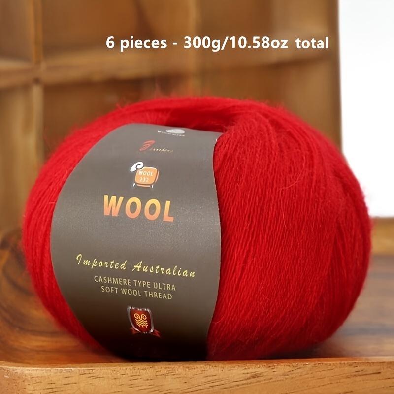 1PC Luxurious Wool Yarn Ultra Soft Anti-Pilling DIY Kit for Crochet & Hand Knitting Warm and Comfortable Wool Yarn 211g/10.58oz
