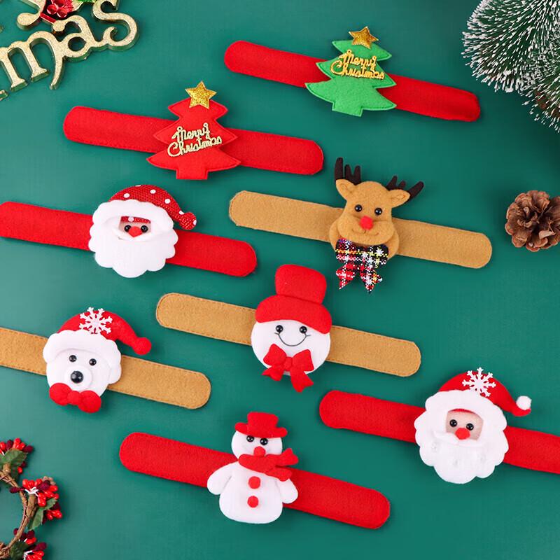 Christmas Slap Bracelets 4-Pack (Random Styles)