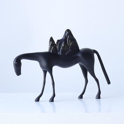 Metal Handicrafts Simulation Animal Sculpture Horse Ornament Camel Mountain Abstract Animal Statues Home Decoration