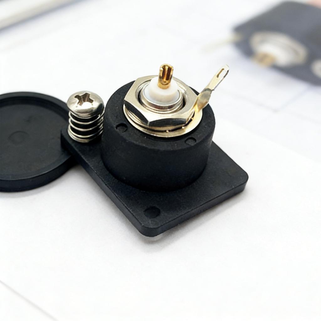 Professional BNC Female Connector With Protective Cap For Surveillances Camera Sound Devices And Coaxial Systems