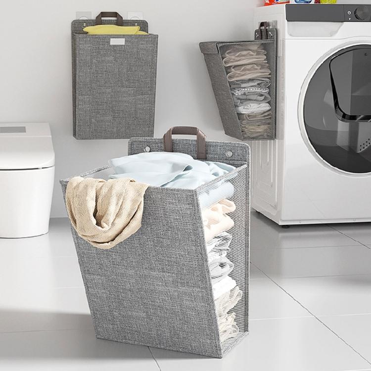 Foldable Wall Hanging Laundry Basket Household Dirty Clothes Organizer Versatile Wall Mounted Garment Storage Container