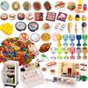 MOC City Blocchi da Costruzione Cibo Frutta Verdura Banana Pizza Pollo Dolce Bicchiere da Vino Accessori Stampati Mattoncini Giocattoli per Bambini N11