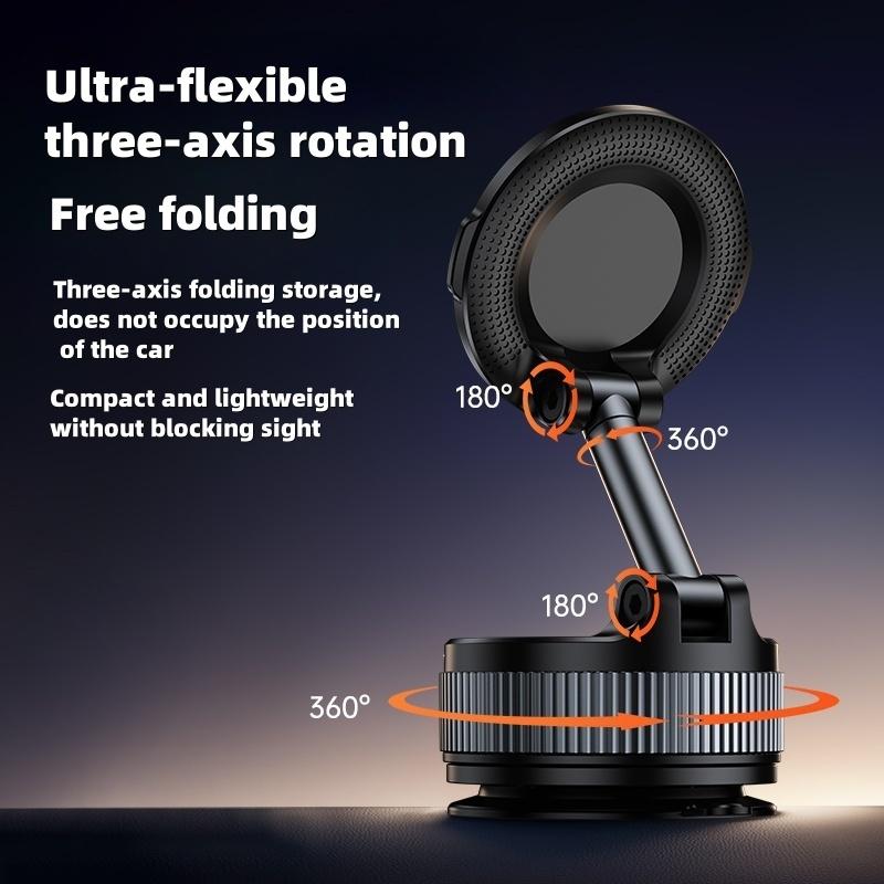 Portable Magnetic Phone Mount 3-Axis Foldable Holder Universal Car Dashboard Stand