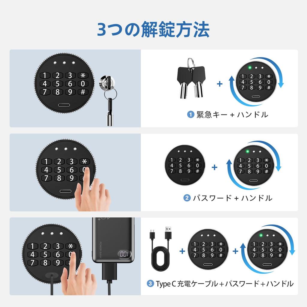 WASJOYE Home Numeric Keypad Electronic Security Security For Commercial Company Storage Includes Alarm Includes Partition Compatible with A4 Files and