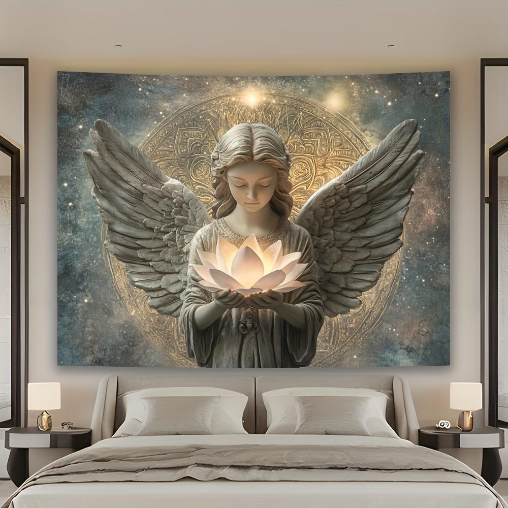 

Guardian Angel Tapestry - Spiritual Art Design, Perfect Gift for Home and Dormitory, Fashionable and Unique Wall Decorations 70x70cm