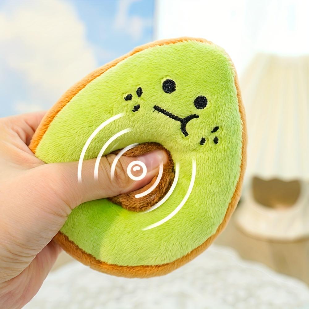 Avocado Shaped Squeaky Pet Toy, Plush Durable Chew Toy for Dogs & Cats, Interactive Sound Dog Toy for All Breed Sizes