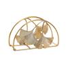 Desktop Ornament Picnic Table Gold European Document File Organizer Table Tissue Storage Holder for Hotel Coffee Shop