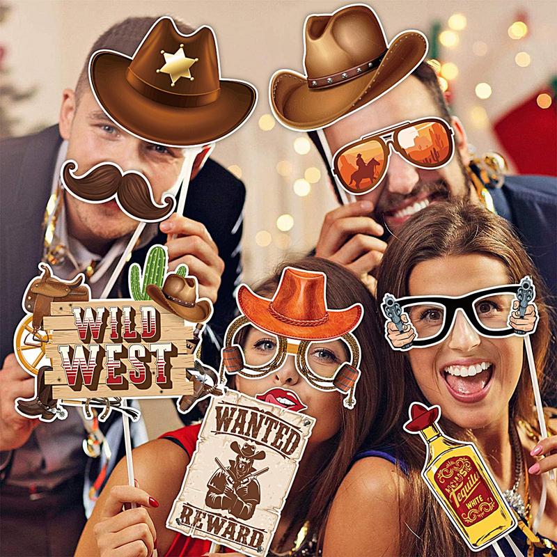 

Cowboy Theme Photo Booth Props Parties Photo Booth Props Western Photo Booth Props Kit With Sticks Country Theme Photo Booth United States