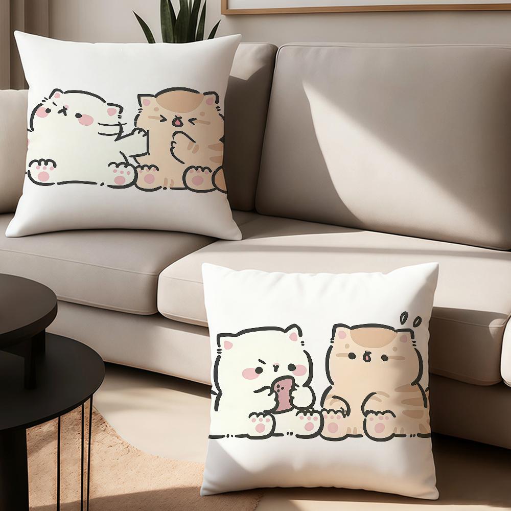 Cute Cartoon F-Fluffystar Cats Pillow Case Suitable For Bedrooms Living Rooms Cars Home Decoration