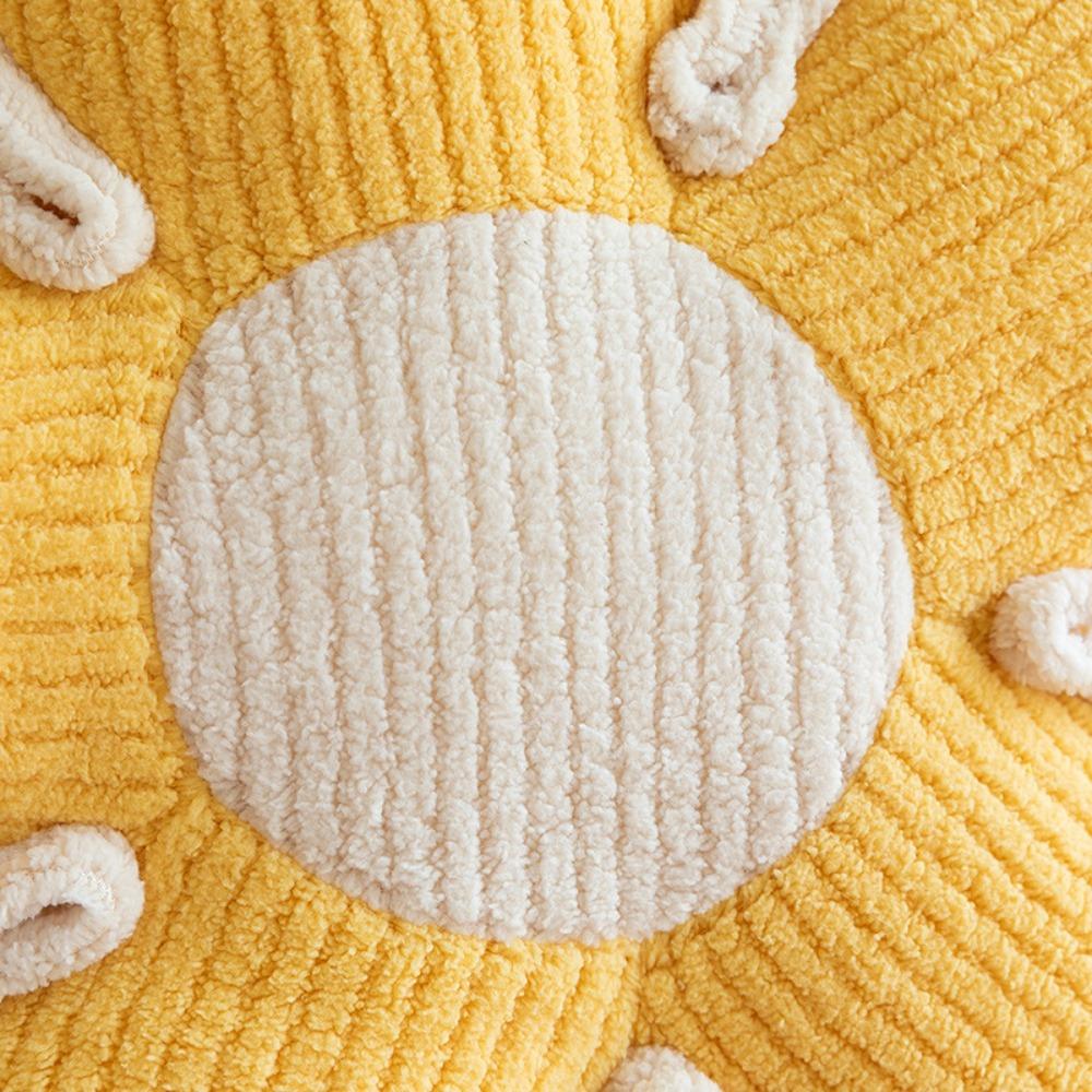 Flower Shaped Chair Cushion Plush Sofa Decor Cushion Multifunctional Flower Pillow  Office