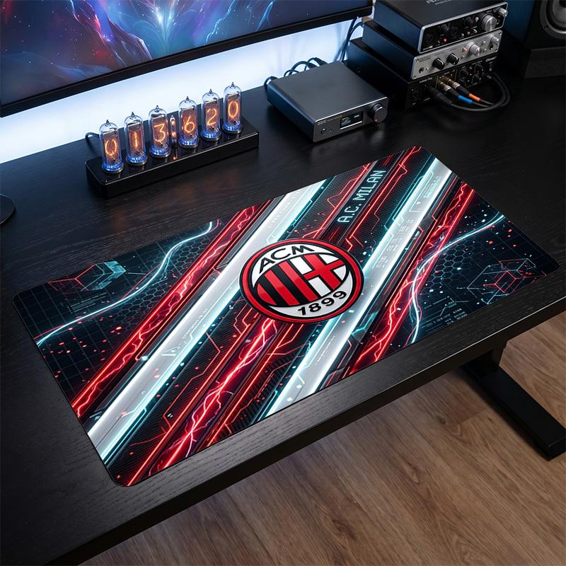 AC Mailand Bedrucktes Großes Mauspads, Rutschfeste Weiche Gummi Gaming Schreibtischmatte für Büro Laptop Computer Dekor