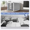 Lockable Container with 4 Drawers Metal Filing Cabinet Office Cabinet for A4 Legal Letter Home Office Hanging Filing 12*14*12in