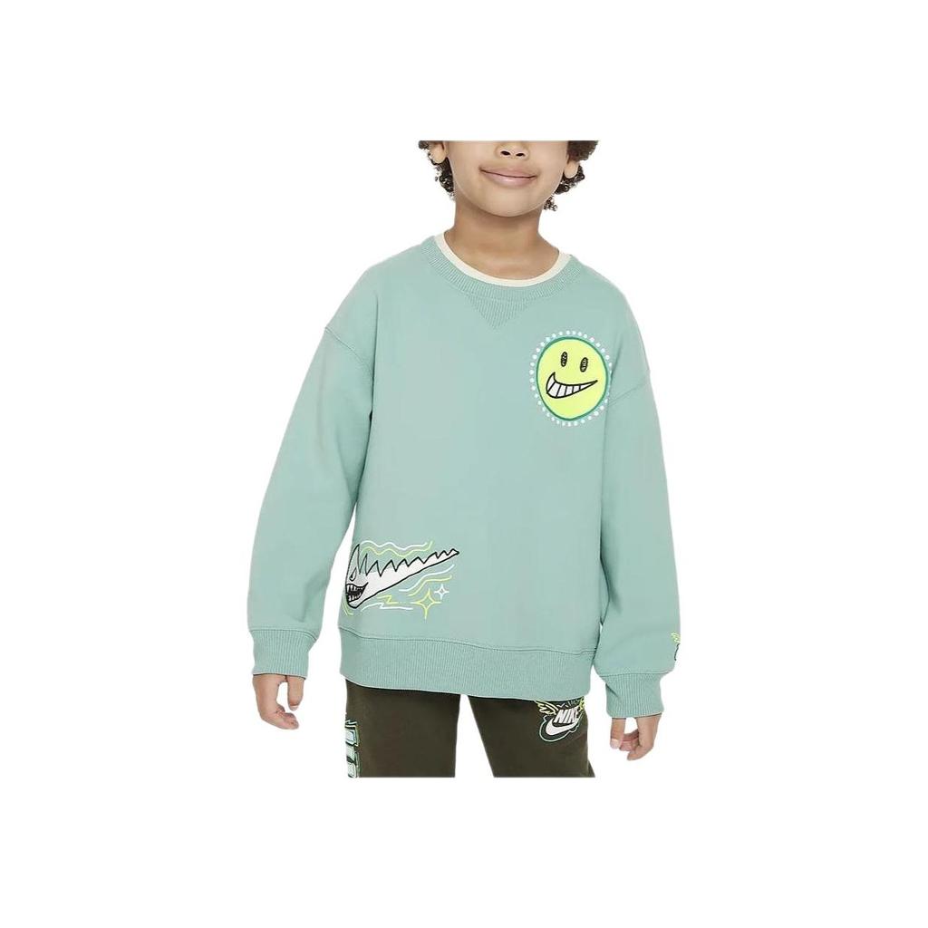 Nike Printed Crew Neck Long Sleeve Casual Sweatshirt Kids sweatshirt FV2674-309
