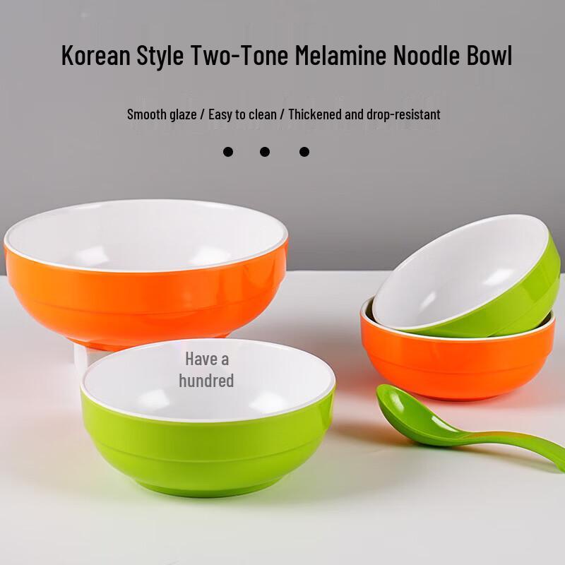 Diruien Thickened Melamine Two-Tone Serving Bowls