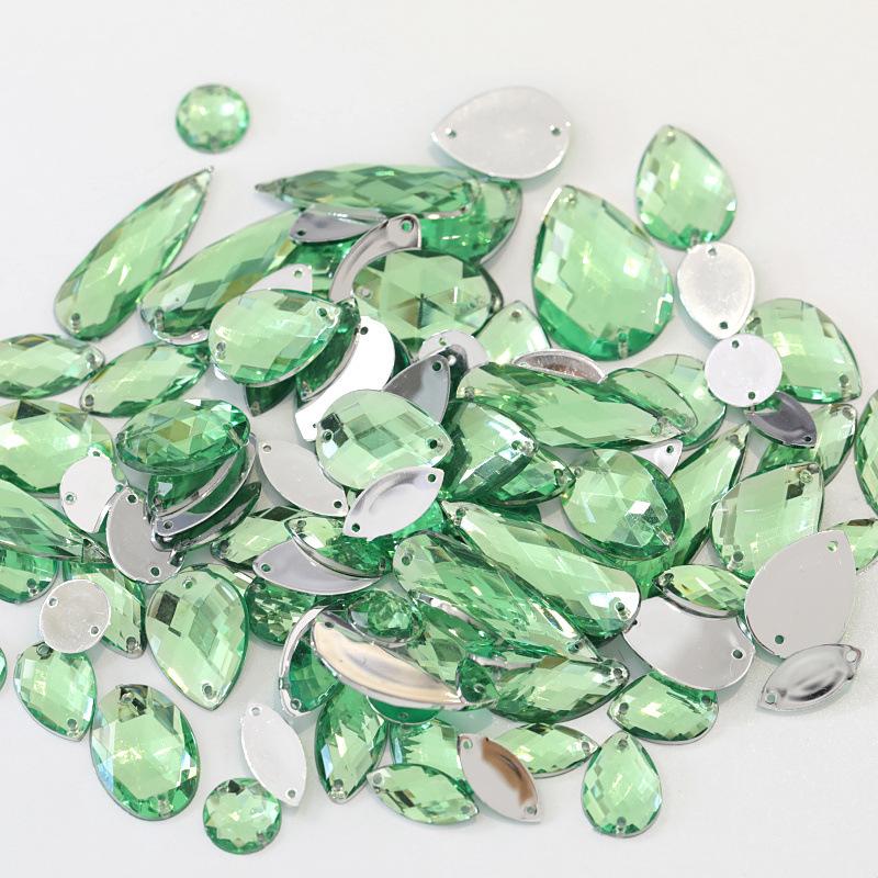 Mixed Shape Imitation Table Double Hole Mesh Hand Seam Drill Acrylic Drill, Special-Shaped Drill Diy Accessorie Flat Bottom Drill Beauty Sticker Drill