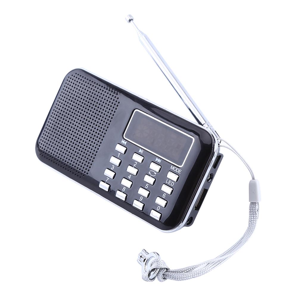 Mini Portable LCD Digital AMFM Radio Stereo o Speaker Music Player USB Micro SD TF Card